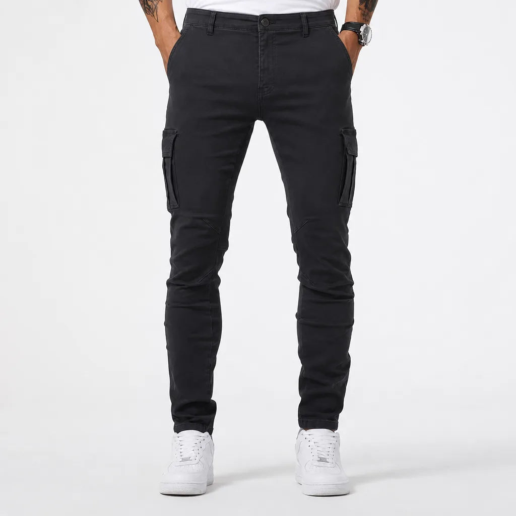 Fintan | Baggy Skinny Leg Stretch Jeans - Color:Black;Size:XXS