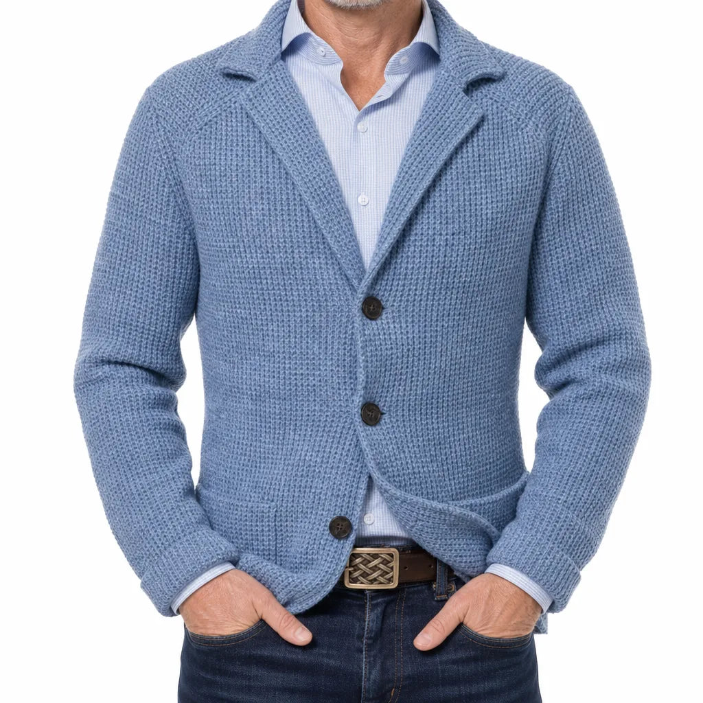 Fitzroy Textured Blazer - Color:Blue;Size:XS