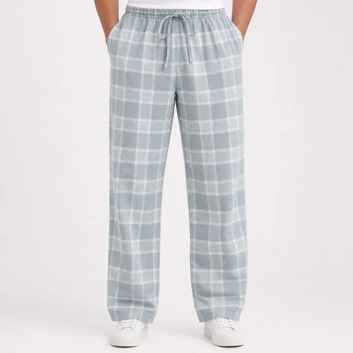 Men's Green Duffy Cotton Plaid Lounge Pants
