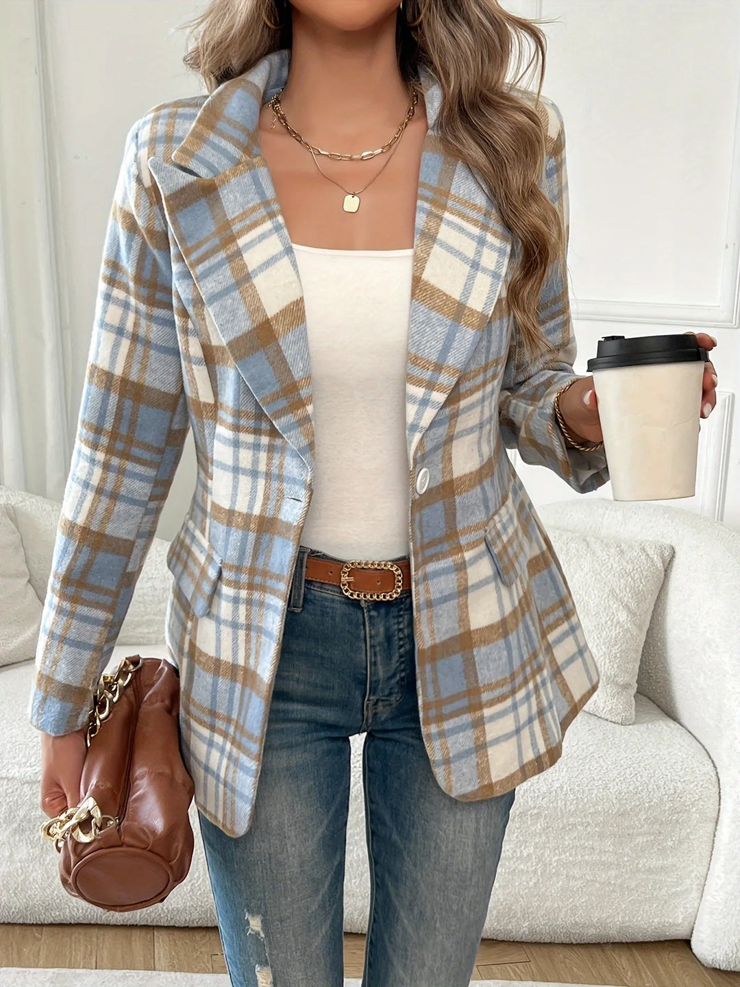 Women's Florence | Women's Plaid Flannel Blazer