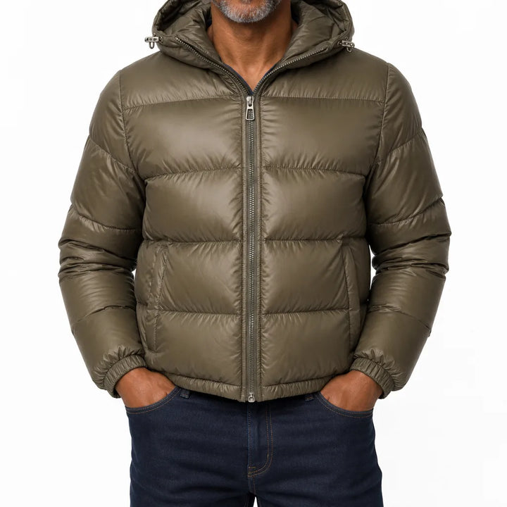 Garrick | Mens Fall Puffer Jacket - Color:Green;Size:XXS