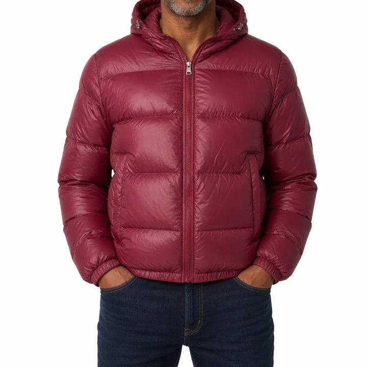 Garrick | Mens Fall Puffer Jacket - Color:Red;Size:XXS