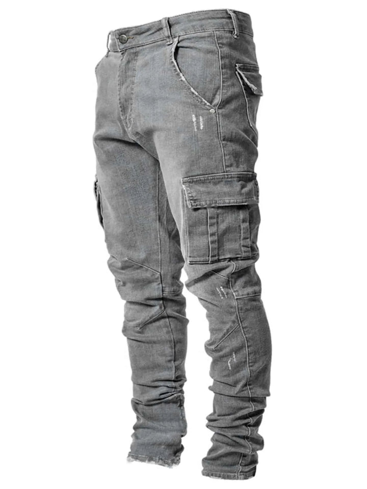 Geoffrey | Ultra-Stretch Cargo Pants - Color:Gray;Size:XS