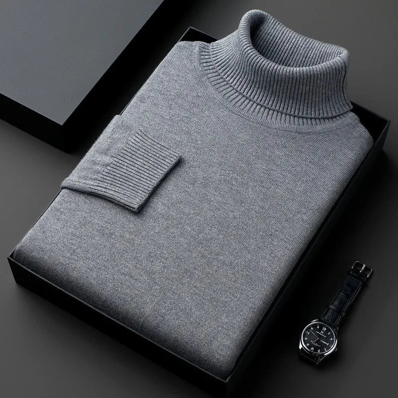 Geoffrey | Women's Soft Turtleneck Sweater  - Color:Gray;Size:M