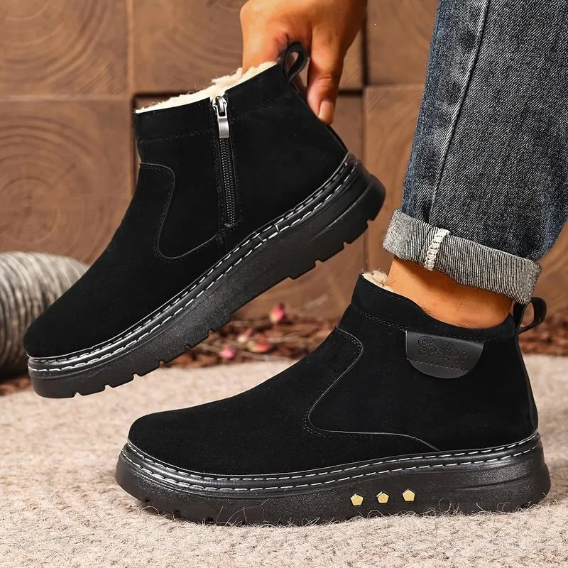 George | Men's Orthopedic Non-Slip Ankle Boots  - Color:Black;Size:38