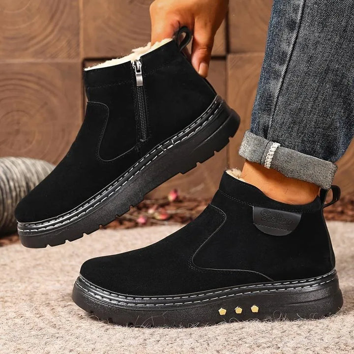 George | Men's Orthopedic Non-Slip Ankle Boots  - Color:Black;Size:38