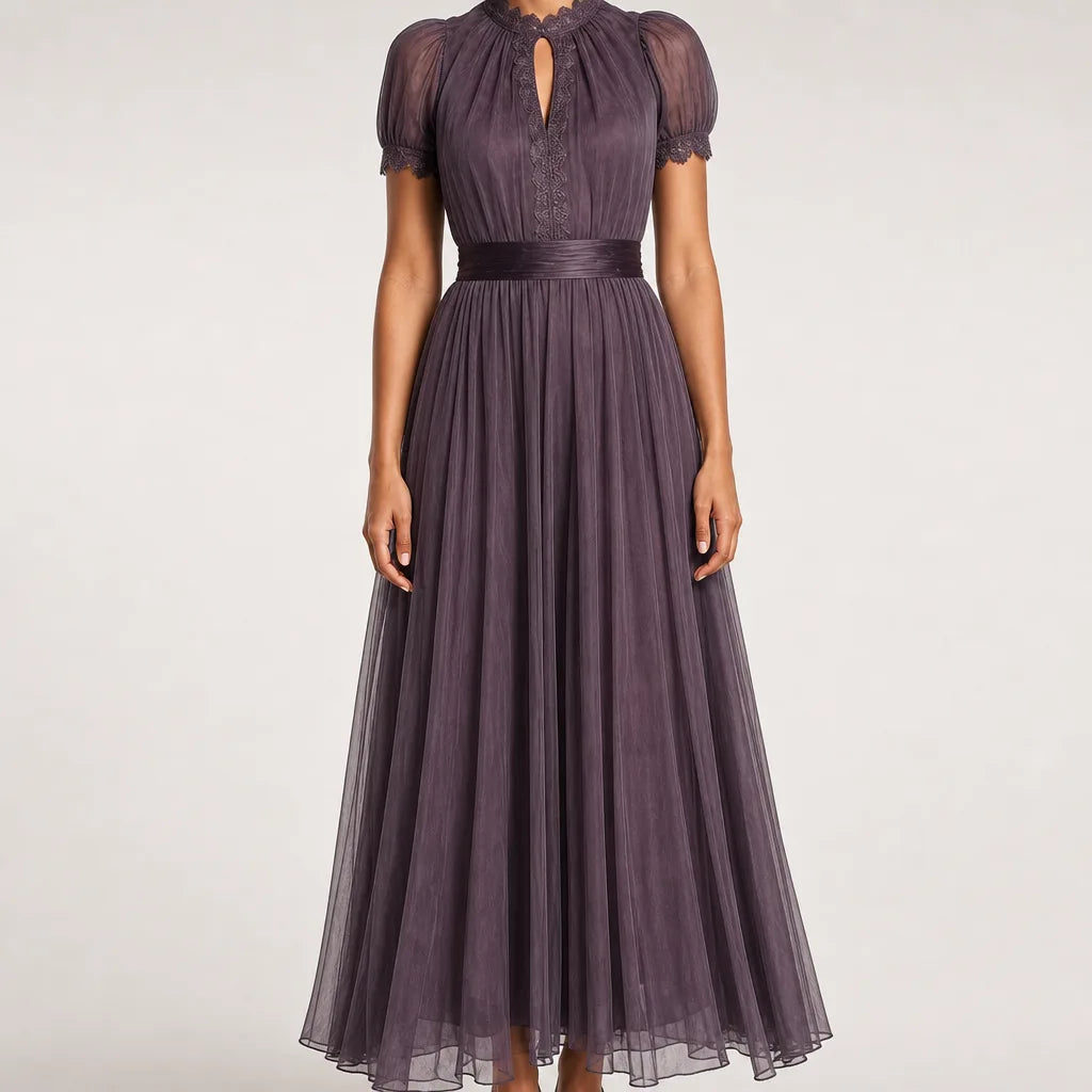 Georgiana | Elegant Vintage Corset Maxi Dress - Color:Black;Size:XS