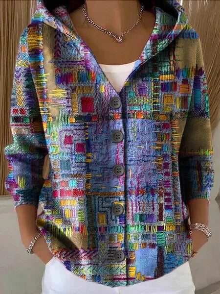Giselle | Women's Elegant Hoodie Sweater  - Size:XS;Color:Purple