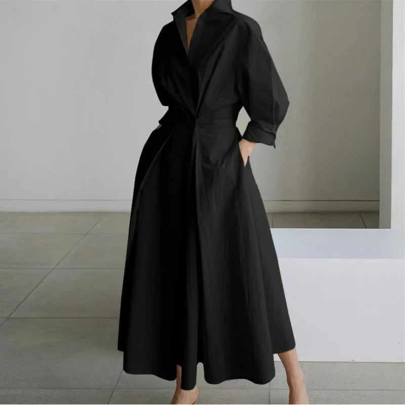 Gracie | Women's Front Wrap Maxi Dress  - Size:XS;Color:Black