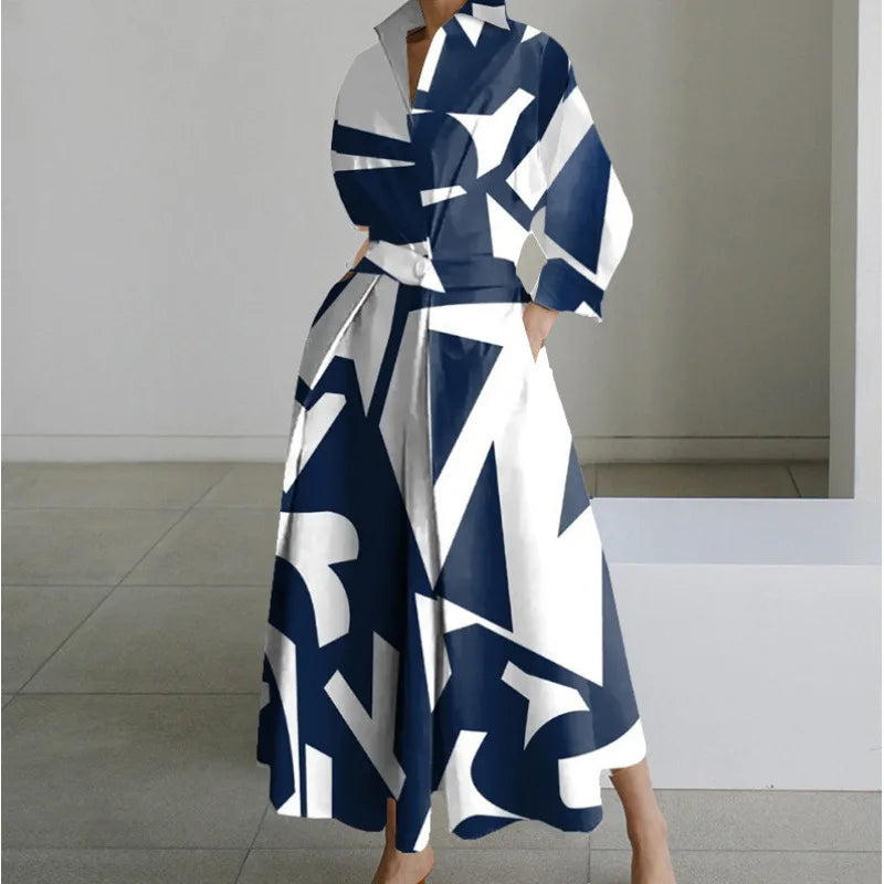 Gracie | Women's Front Wrap Maxi Dress  - Size:XS;Color:Blue Stripe