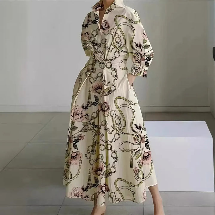 Gracie | Women's Front Wrap Maxi Dress  - Size:XS;Color:Gold Chain