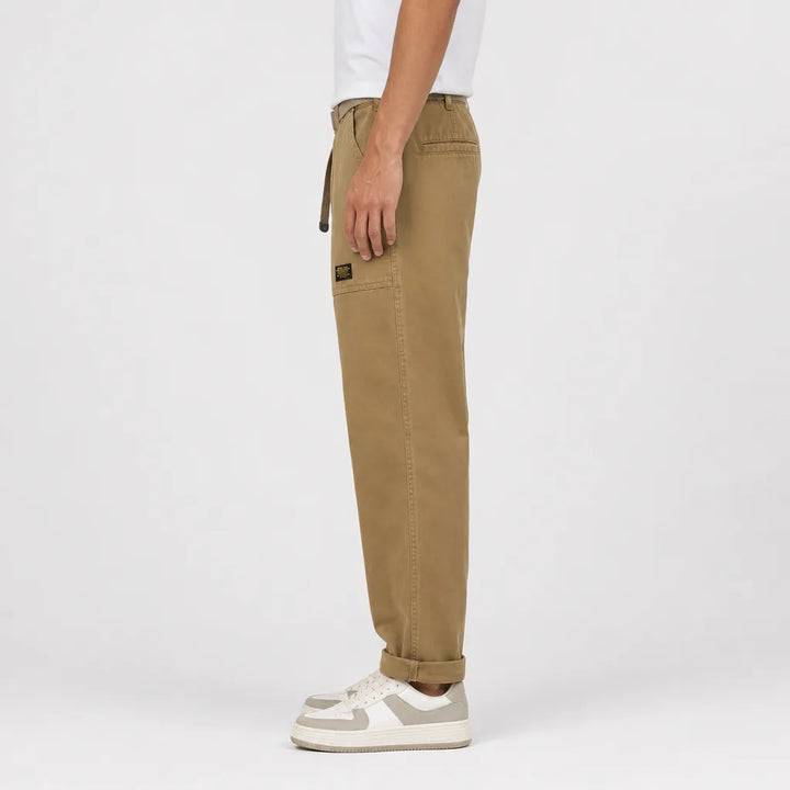 Men's Beige Dresden Cotton Cargo Pants