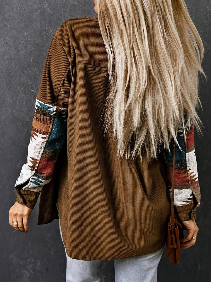 Women's Western Corduroy Jacket brown1.webp