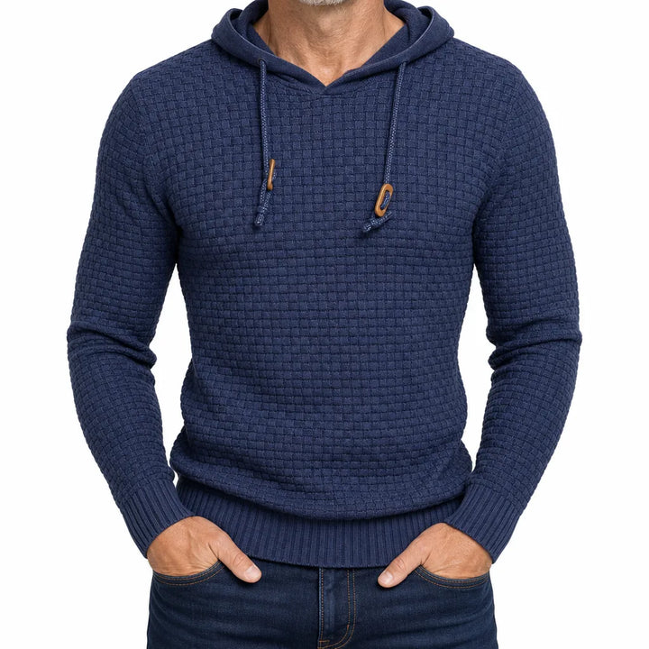 Hanley Textured Sweater - Color:Blue;Size:XS