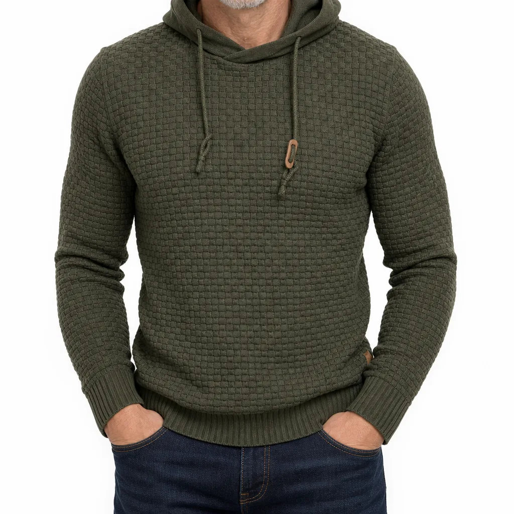 Hanley Textured Sweater - Color:Green;Size:XS