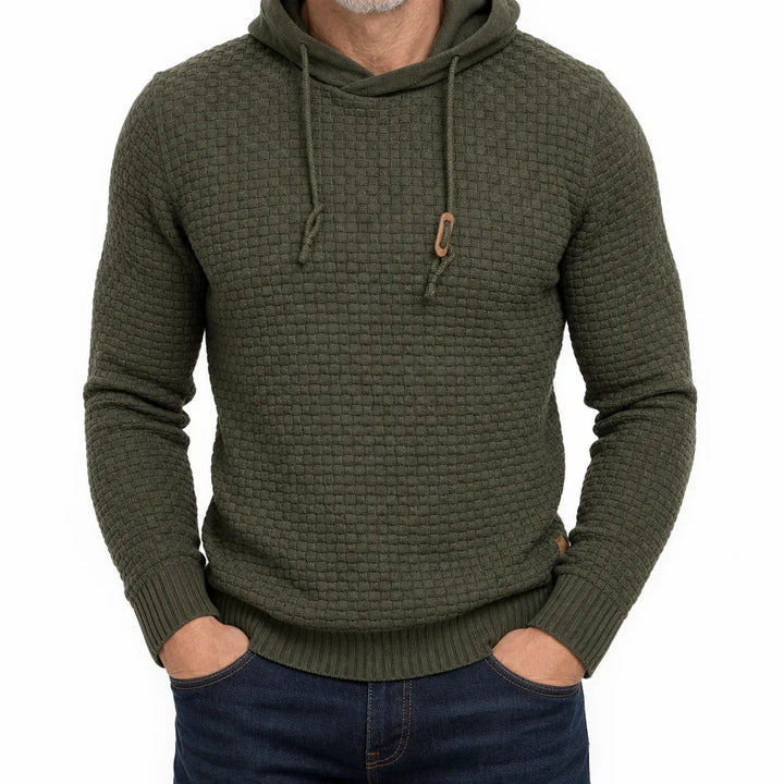 Hanley Textured Sweater - Color:Green;Size:XS