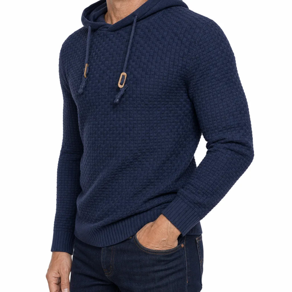 Men's Blue Hurley Wool Hooded Sweater