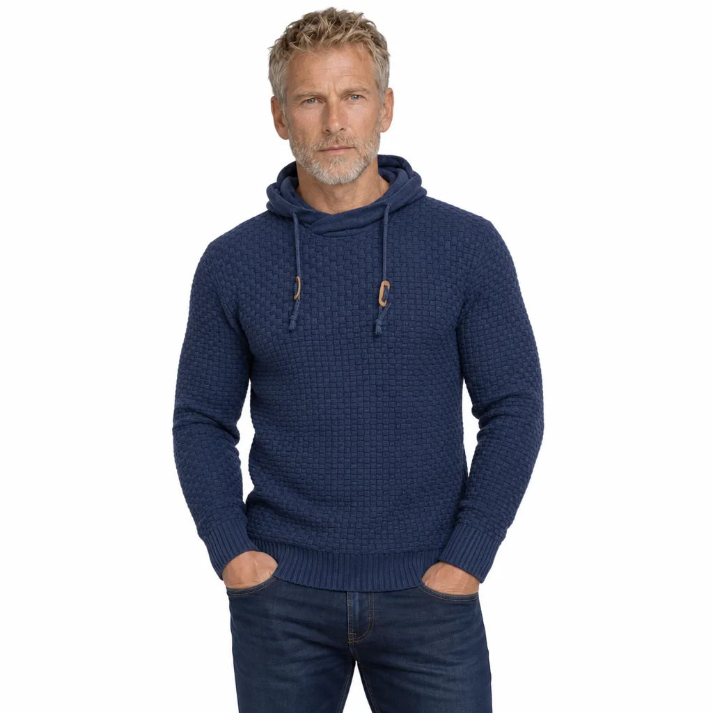 Men's Blue Hurley Wool Hooded Sweater