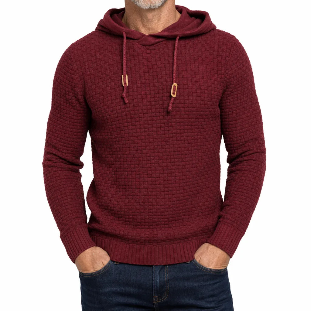 Hanley Textured Sweater - Color:Red;Size:XS