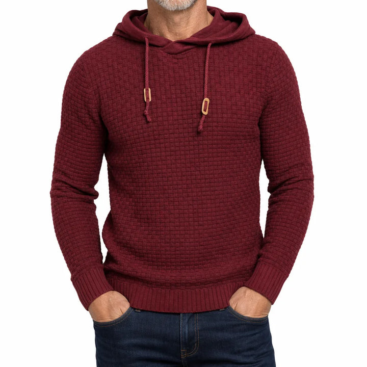 Hanley Textured Sweater - Color:Red;Size:XS