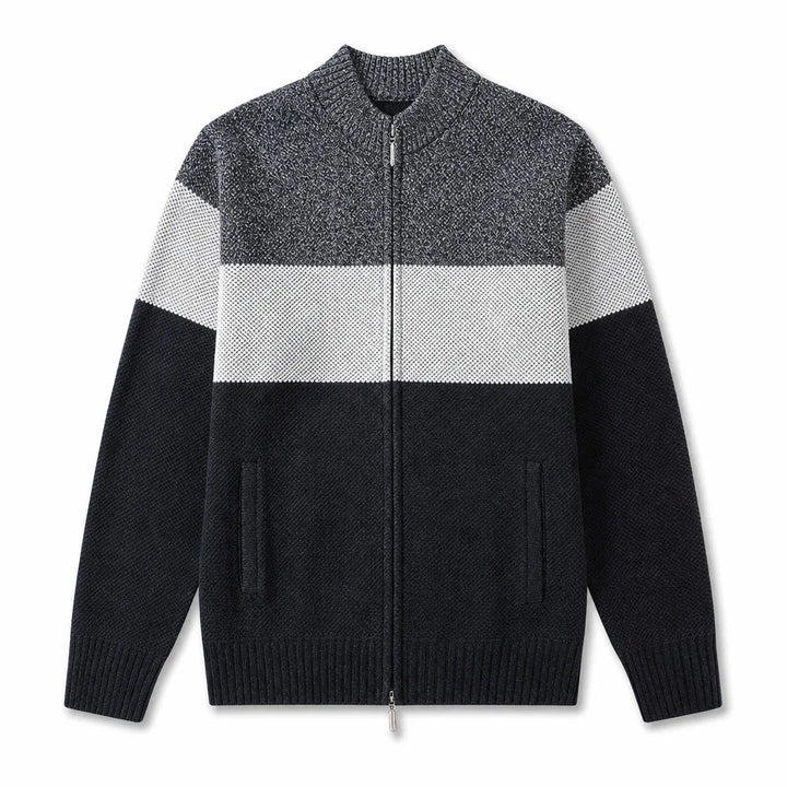Harlan Zip Knit Cardigan - Color:Black;Size:S