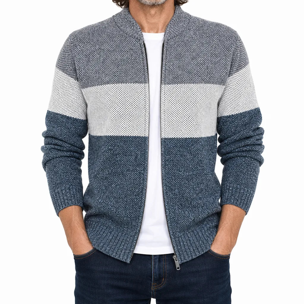 Men's Blue Emily Fleece Knit Jacket