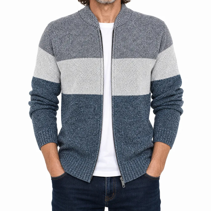 Men's Blue Emily Fleece Knit Jacket