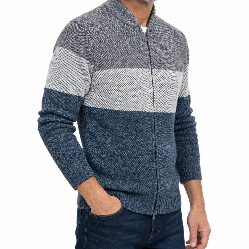 Men's Blue Emily Fleece Knit Jacket
