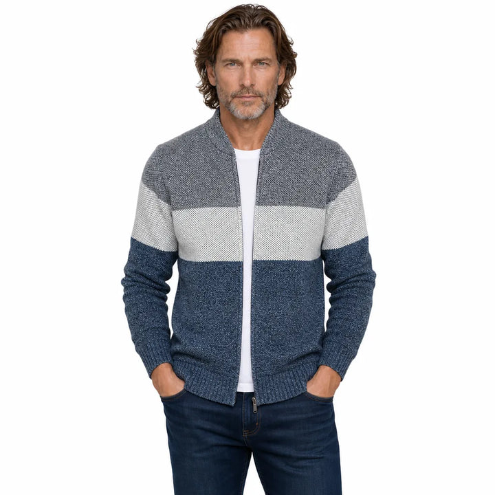 Men's Blue Emily Fleece Knit Jacket