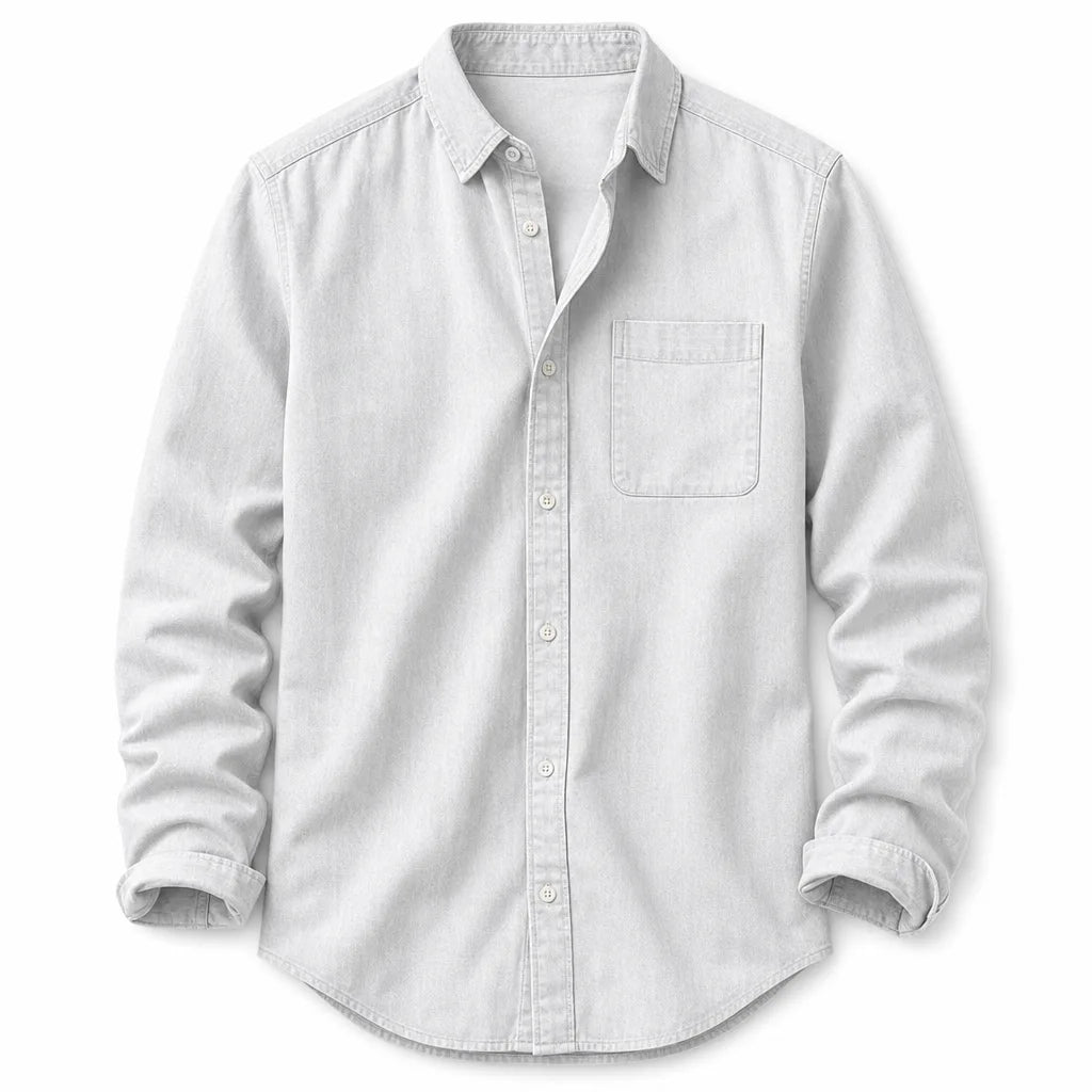 Harper Collared Button-Up Shirt - Color:White;Size:XS