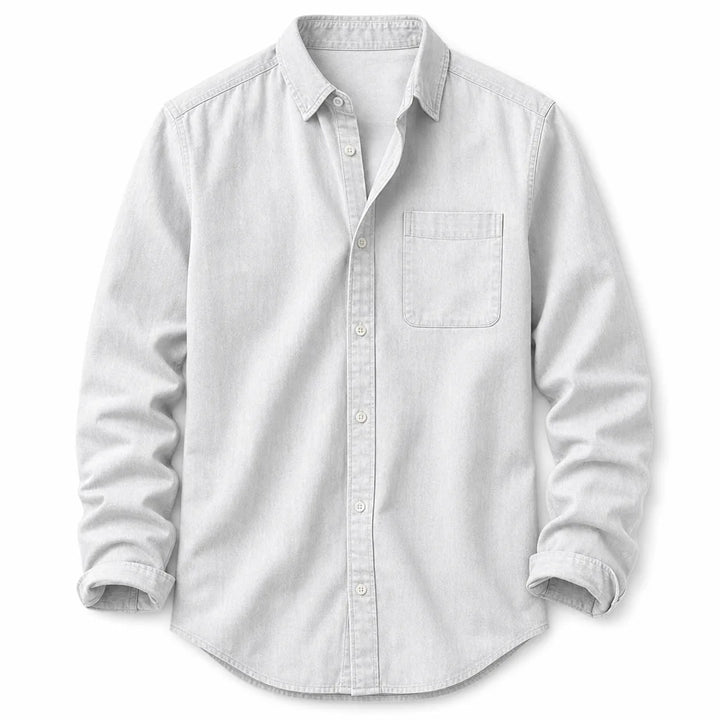 Harper Collared Button-Up Shirt - Color:White;Size:XS