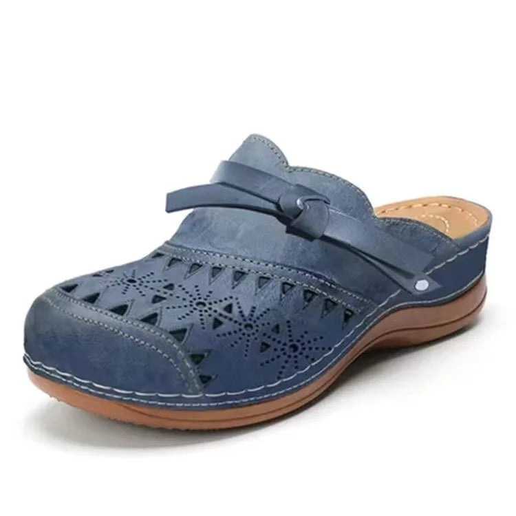 Harper Cutout Mule Sandals - Color:Blue;Size:35