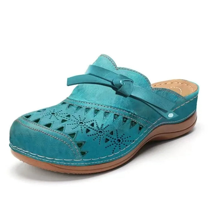 Harper Cutout Mule Sandals - Color:Lake Blue;Size:35