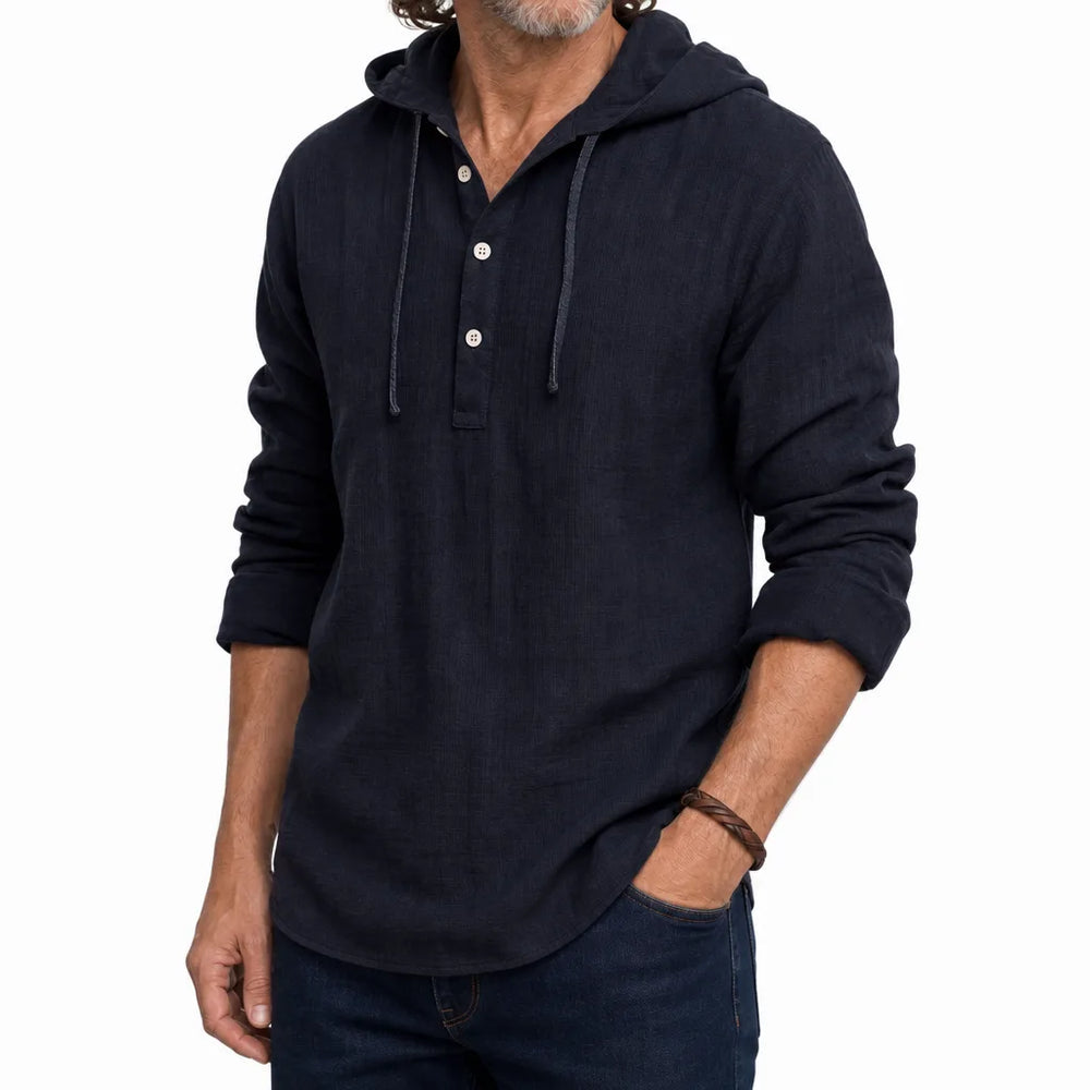 Men's Harper Linen Hooded Shirt