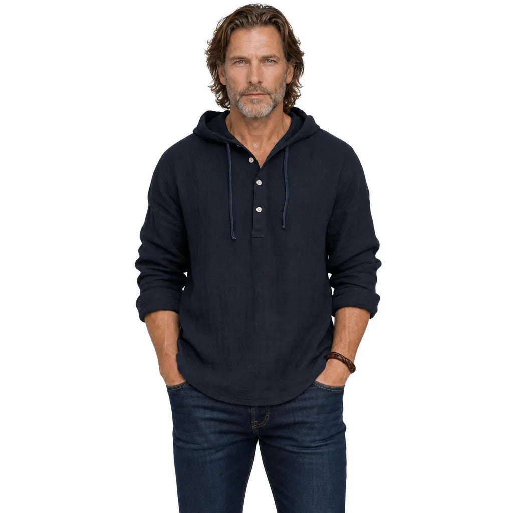 Men's Black Bentley Hooded Pullover Shirt