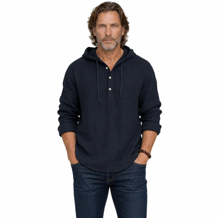 Men's Black Bentley Hooded Pullover Shirt