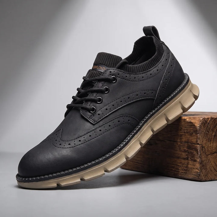 Harvey Brogue Sneakers - Color:Black;Size:40