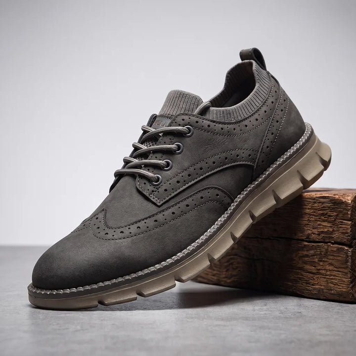 Harvey Brogue Sneakers - Color:Gray;Size:40