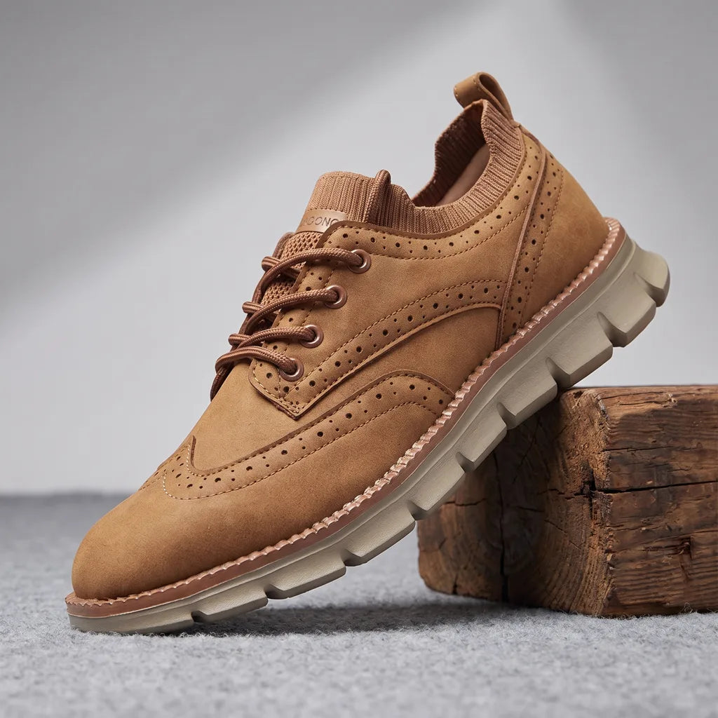 Harvey Brogue Sneakers - Color:Yellow;Size:40