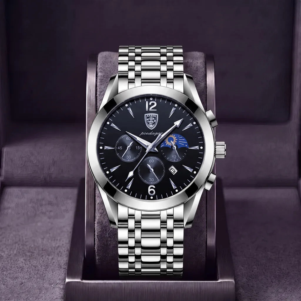 Harvey | Vintage watch - Color:Stainless Steel Silver Blue