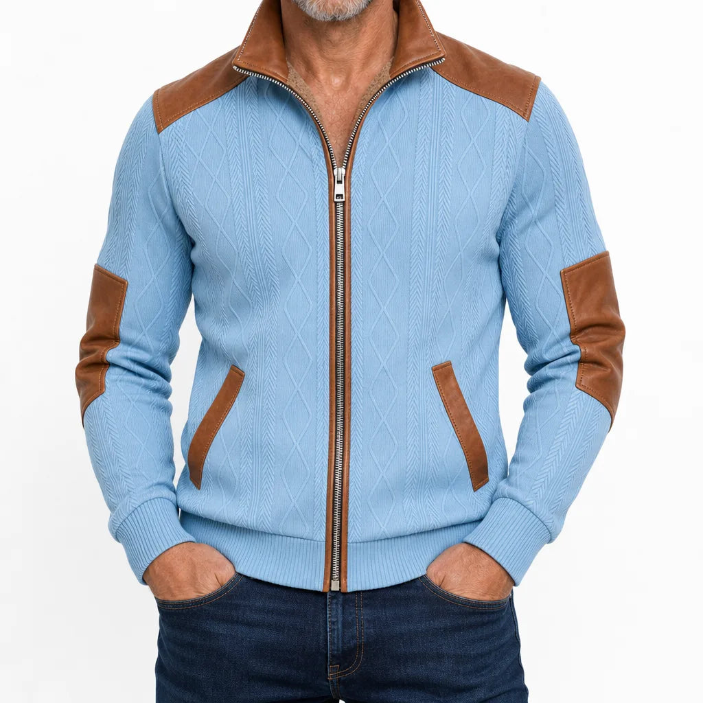Haywood Stand Collar Jacket - Color:Blue;Size:XS