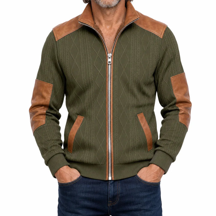 Haywood Stand Collar Jacket - Color:Green;Size:XS