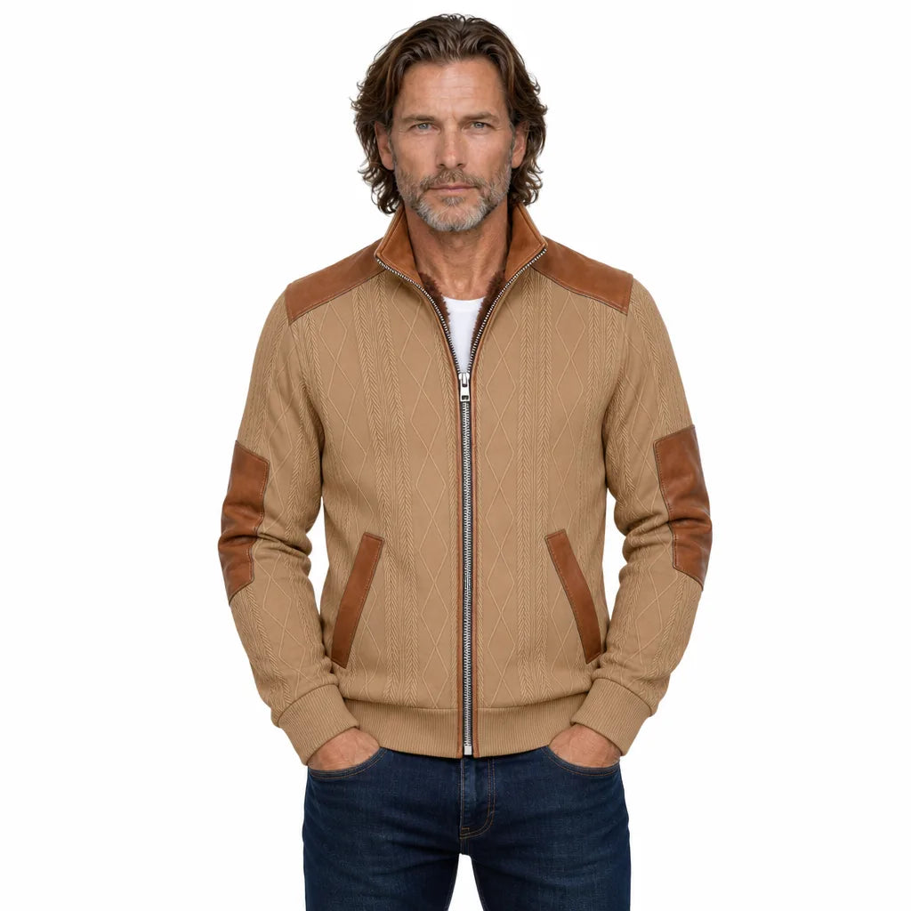 Men's Beige Darcy Fleece-Lined Jacket