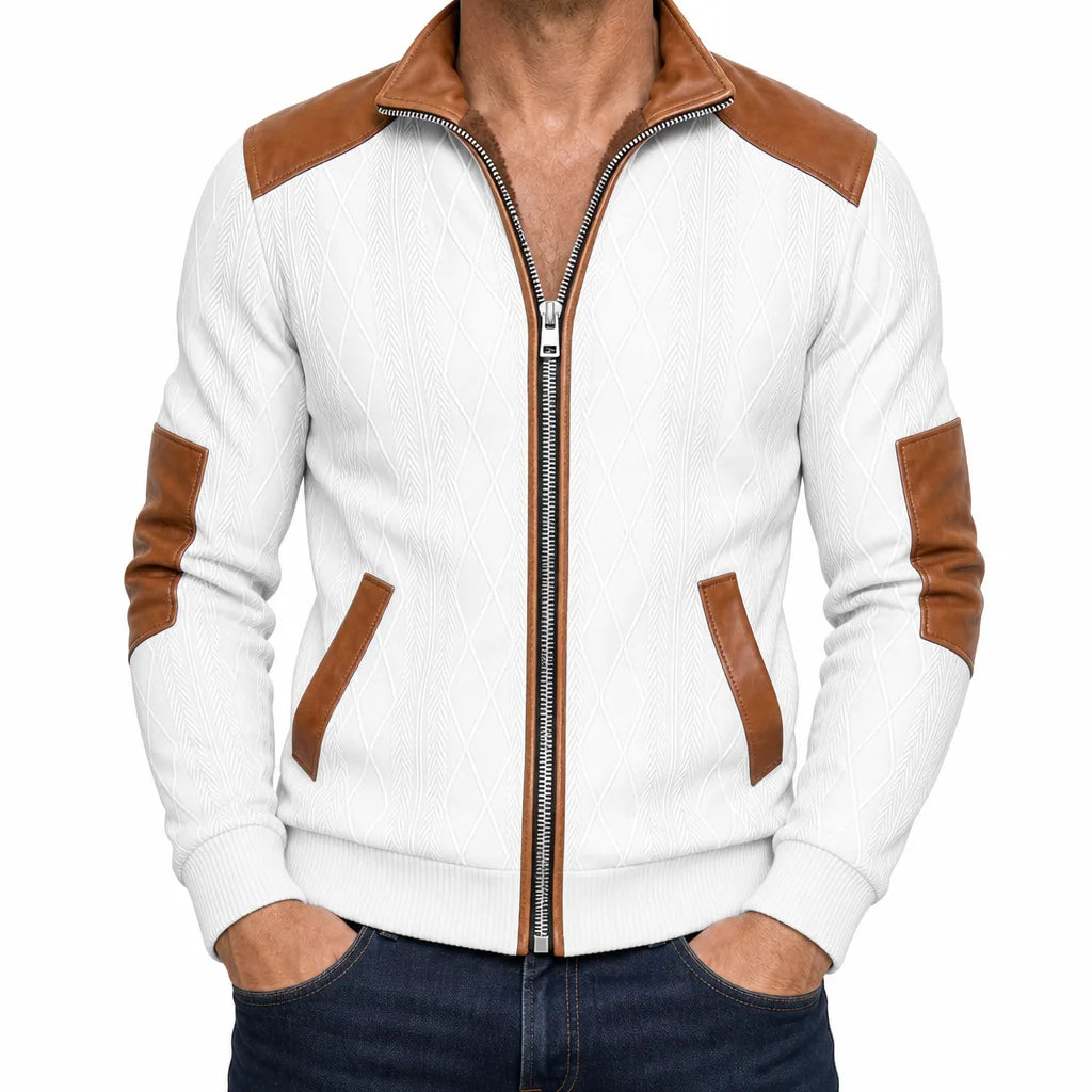 Haywood Stand Collar Jacket - Color:White;Size:XS