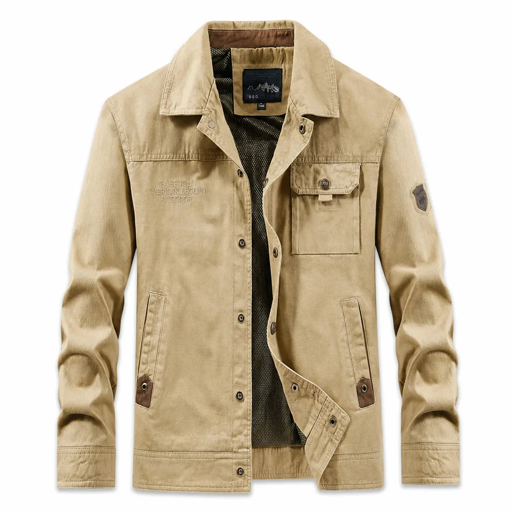 Hearst Multi-Pocket Jacket - Color:Beige;Size:S