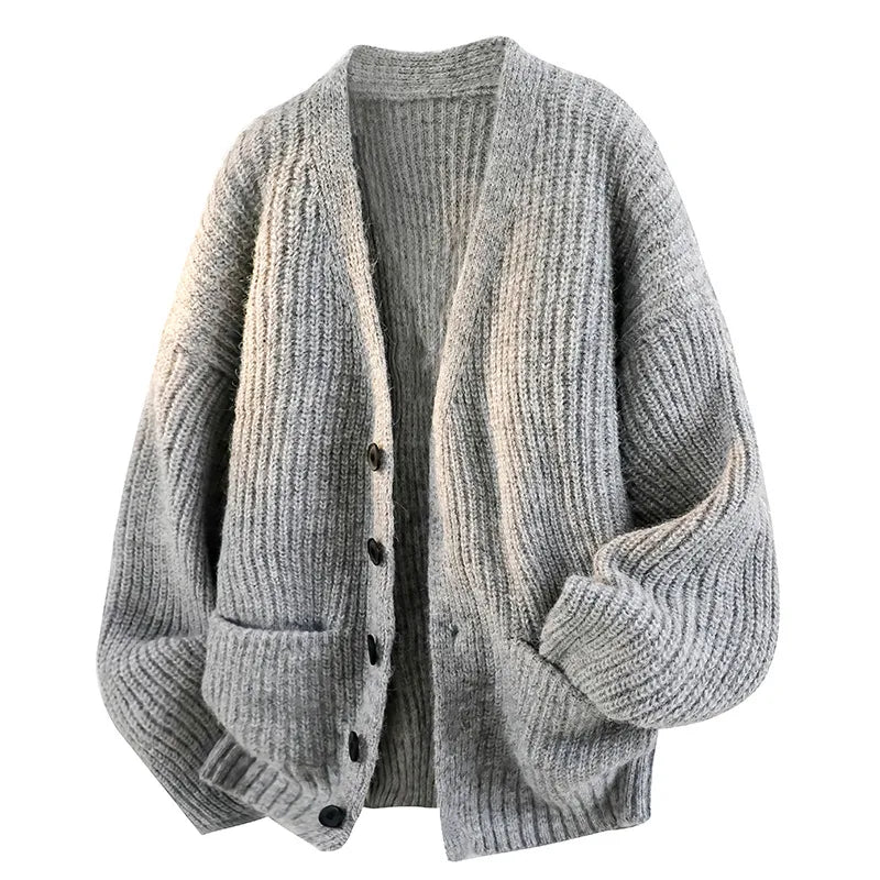 Helen | Women's Soft Knit Cardigan - Size:S;Color:Gray