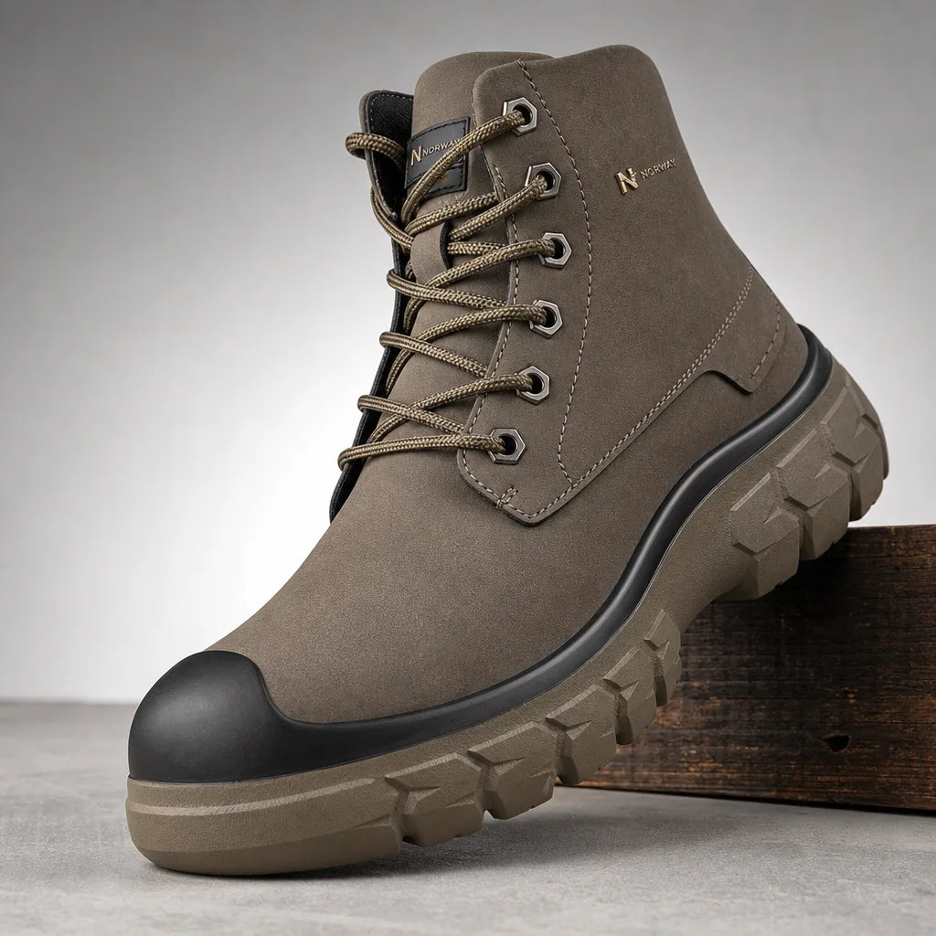 Henley Lined Combat Boots - Color:Beige;Size:39