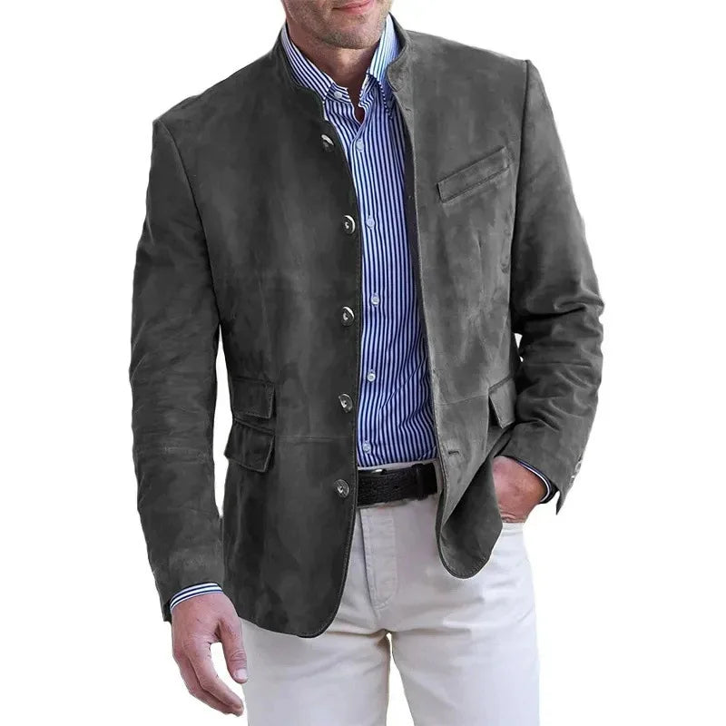 Hillyer | Men's Casual Modern Jacket - Color:Gray;Size:XS