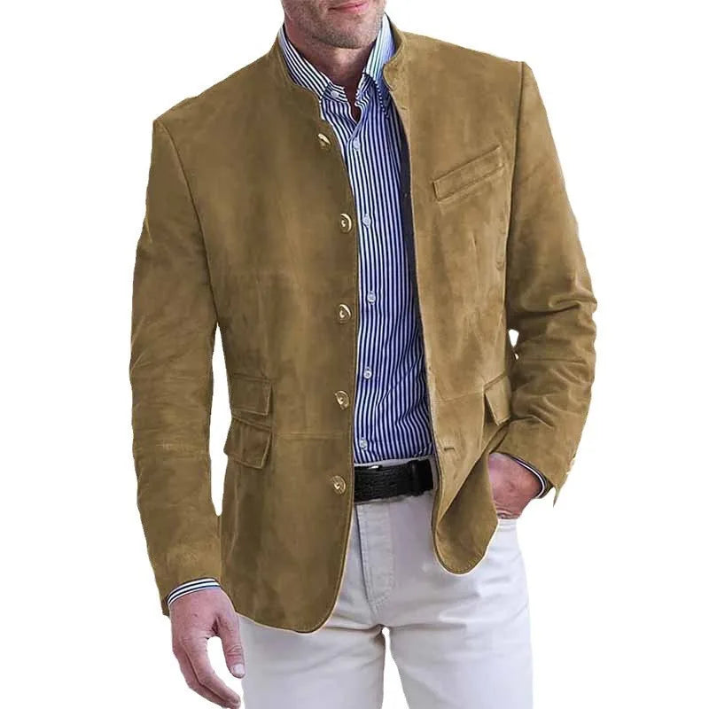 Hillyer | Men's Casual Modern Jacket - Color:Yellow;Size:XS