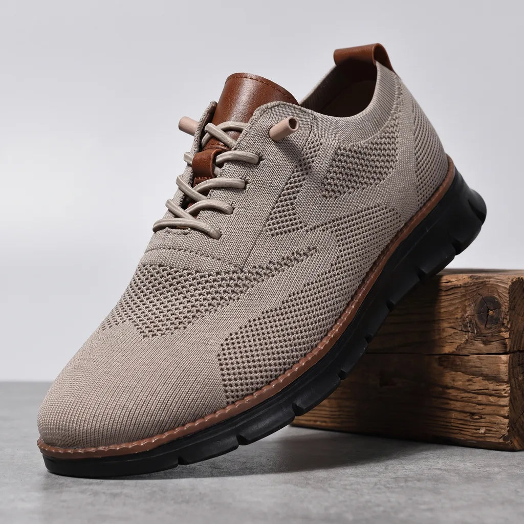 Holcomb Lace Up Sneakers - Color:Beige;Size:40